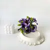 Nova amor-perfeito artificial tricolor 10 flores haste única para casamento, hotel e decoração de interiores, buquê DIY feito à mão