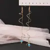 Entrada Transfronteiriça Brinco Longo de Tassel de Flor e Diamante de Luxo Liga de Alta Qualidade Brilho no Rosto Brincos de Folha Pequena Brincos Populares