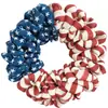 Guirlanda Americana de Dia da Independência Transfronteiriça, Guirlanda Patriótica, Decoração de Feriado Nacional, Montagem de Cena, Enfeites para Pendurar na Porta da Frente, Adereços