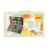 Caja de Madera 180 Pinceles Set de Plumas de Acuarela Arte de Pintura Infantil Crayón Óleo Pastel Herramienta Caja de Regalo Día del Niño