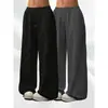 Amazon Transfronterizo Primavera y Otoño Estilo Deportivo de Moda Versátil Elástico Cordón Holgado Pierna Recta Pantalones Largos Mujer Dropshipping