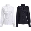 Ropa Nueva Estilo Primavera y Otoño 2026 Camisa Gótica Medieval para Hombre Capa Interior para Mujer Top de Color Sólido Manga Larga Ropa de Comercio Exterior