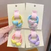 Elástico de Cabelo Infantil de Bolinhas e Coração, Corda de Cabelo de Alta Elasticidade para Meninas, Acessório de Cabelo para Bebê, Elástico de Cabelo para Menininha para Trançar