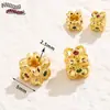 Cuentas Espaciadoras Perforadas Estilo Chino Chapadas en Cobre Antiguo Oro de 18 Quilates Cuentas Sueltas Colgante Pequeño Pulsera DIY Collar Accesorios de Joyería Decoración Colgante