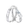 Anillo Star City Gorgeous Love para Mujer Plata de Ley S925 No se Cae Nicho Alta Gama Lujo Ligero Estilo Ins Anillo de Pareja