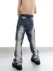 Jeans Americanos para Hombre Primavera y Otoño Lavados Retro Degradado Rectos Holgados Modernos Estilo High Street Pantalones