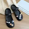 Zapatos de Madera para Mujer, Sandalias Mary Jane Antideslizantes, Zapatos Planos de Verano para Playa, Zapatos Casuales para Enfermera, Zapatos de Ballet, Zapatos de Jardín