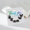 Pendientes de acero inoxidable de moda con nuevos diseños calados de abeja, elefante y mariposa, perfectos para niñas, versátiles y elegantes.