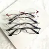 Óculos de aro inferior puro COS oval com armação inferior, estilo japonês, para tremolo, óculos de estudante, podem ser equipados com lentes para perto
