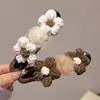 Novo Prendedor de Cabelo Triângulo com Laço de Tecido Coreano Retrô para Mulheres, Grande, para a Parte de Trás da Cabeça com Grande Volume de Cabelo, Prendedor de Tubarão