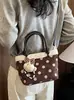 Bolso tipo cubo casual estilo coreano, nuevo bolso de mano otoño e invierno 2026, bolso de hombro y cruzado de moda con lunares único