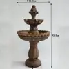 Fuente de Resina Transfronteriza con Flujo de Agua Multicapa Clásica Europea para Jardín Balcón Paisaje Pastoral con Circulación de Agua Adornos de Pie