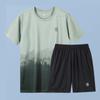 Ropa deportiva de secado rápido para hombre, de seda helada, para otoño e invierno, de manga corta, para correr por la mañana, con plumas, para entrenamiento de baloncesto