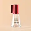 Veta plateada En stock 30 ml Botella pequeña Bandera roja para base de maquillaje Botella de vidrio para envases cosméticos Botella dispensadora tipo prensa para esencia y loción