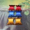 Outdoor camping liga de alumínio de olho duplo corda de vento fivela multifuncional barraca corda fivela tartaruga arco traseiro corda dispositivo de enrolamento acessórios grande