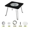 Parrilla de Barbacoa para Exterior para Uso Doméstico, Mesa de Barbacoa Plegable Portátil Sin Humo, Parrilla de Carbón para Patio Exterior Preparación de Té