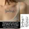 Adesivos de Tatuagem de Ervas Personalizados com Texto em Inglês Transfronteiriços São à Prova d'Água, à Prova de Suor, Duradouros, Não Refletivos, Estilo de Arte de Tatuagem de Braço de Alta Qualidade