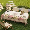 Mantel para Mesa de Camping al Aire Libre Estilo Americano, Impermeable, Resistente al Aceite, Protector Solar Mantel para Mesa de Picnic Mantel para Mesa Plegable Tipo Rollo de Huevo Atmosférico