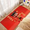 Alfombra de Terciopelo de Cristal de Nezha de Dibujos Animados para Hogar, Dormitorio, Mesita de Noche, Felpudo Pequeño Fresco para Ventana de Bahía Larga, Resistente a Manchas