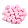 10 Piezas/Paquete Cuentas Cuadradas de Pintura Acrílica Cuentas DIY Cuentas Cuadradas Sólidas Coloridas Cuentas Cuadradas Sueltas de Colores Macarón