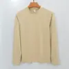 Lujo ligero y cálido, camiseta genuina DeRong de cuello semi-alto para hombre, camiseta interior térmica, color liso, sin arrugas, camiseta de manga larga con forro polar para otoño e invierno para hombre
