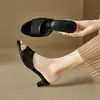 Zapatillas Sexy de Punta con Tacón Alto para Comercio Exterior Europeo y Americano para Mujer, Sandalias de Moda de Malla con Pedrería de Punta Abierta y Boca de Pez