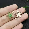 Serie de Vida Marina Más Vendida Transfronteriza Estrellas de Mar, Conchas, Caracoles Colgantes de Aleación Accesorios para Llaveros de Bricolaje