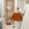 Camiseta base de cuello medio para niños, temporada primavera y otoño 2026, camiseta básica versátil multicolor de manga larga para niños y niñas