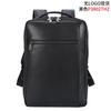 Mochila de cuero para hombre de moda, para negocios, para ir al trabajo, mochila de cuero, bolsa para computadora ligera y a la moda, gran capacidad, mochila casual, Negra