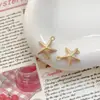 Liga Tulipa Trevo de Quatro Folhas Flor Marca Concha Estrela do Mar Gotejamento de Óleo Exquisito DIY Artesanal Pingente de Lado Único Pingente Joia