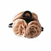 Pinza para el Cabello de Flor de Rosa Transfronteriza, Pinza Grande para la Parte Trasera de la Cabeza, Pinza para el Cabello Hecha a Mano, Accesorio para el Cabello, Pinza de Tiburón de Alta Gama Estilo Ins