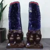Geodas de amatista natural al por mayor de Uruguay y Brasil, geodas de amatista pequeñas, bolsas de dinero, cuencos del tesoro, racimos de amatista, adornos de piedra en bruto