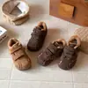 Novedades Invierno 2026 Serie de Colores Meilade Zapatos Birkenstock de Moda Versátiles para Niños Estilo Coreano Puntera Redonda Retro Zapatos de Algodón con Plus de Terciopelo