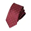 Accesorios para Traje Formal de Negocios para Hombre Set de Tres Piezas Corbata Pajarita Pañuelo de Bolsillo Rojo con Puntos de Polka Atado a Mano En Stock Venta al por Mayor