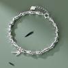 Pulsera de plata esterlina Nalan S925 estilo nacional en ascenso moda en ascenso bambú decoración de mano lisa S5771