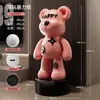 Decoración de Sala de Estar Oso Violento de Moda, Adorno de Pie de Gama Alta y Elegante Junto al Mueble de TV, Regalo de Inauguración de Casa