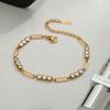 Jieding Cadena de Tenis de Acero Inoxidable Full Diamond Europea y Americana Joyería Pulsera para Mujer Apilable Accesorios de Acero de Titanio Regalo Transfronterizo para el Día de la Madre