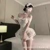 Coleção de Lingerie Sexy Gato da Noite: Roupas Tentadoras de Renda Vazada, Uniformes Sem Tirar, Conjuntos de Uniforme Sedutores, Roupas de Renda