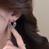 Pendientes de Aro con Cadena de Estilo Similar de Xu Meiren, Xu Yan y Zhao Lusi para Mujer, Diseño de Nicho, Pendientes de Aro Dorados