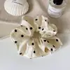 Goma para el pelo esponjosa de lunares estilo coreano y japonés, moderna y sencilla, versátil para el uso diario, adecuada para coletas y moños