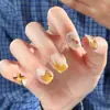 Uñas Portátiles de Alta Gama para Año Nuevo: Rojo Retro Cisne Puntos, Ojo de Gato Francés, Moño, Brillo Deslumbrante, Manicura Hecha a Mano que Realza el Cutis