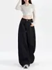 Jeans de Pierna Ancha de Mezclilla Estilo Retro Americano Tallas Grandes 2025 Nuevos Sueltos Aspecto Adelgazante de Cintura Alta Rectos de Largo Completo