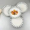Juego de Cuenco y Plato de Cerámica Chiba Vajilla Hogareña Cuenco para Arroz Cuenco para Arroz Plato Cuenco Nian Color Bajo Esmalte Celebridad de Internet Japonesa