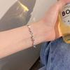 Pulsera Tejida de Lana Oso Sándalo Dopamina Hecha a Mano para Mujer Corazón de Chica Dulce Diseño Lindo Infantil Joyería de Moda