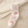 Calcetines Grues de Terciopelo de Visón Cálidos, Calcetines Peludos para Mujer de Otoño e Invierno hasta la Mitad de la Pantorrilla, Calcetines de Pelo de Nube, Piles de Dibujos Animados, Estilo Japonés