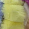Em estoque Tecido de pelo de coelho listrado 10mm, veludo de coelho pelo de coelho pelúcia listrada tecido para brinquedo roupa boneca