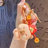 Chapéu da Sorte de Capivara Desenho Animado Criativo Brinquedo Squishy Chaveiro Bolsa de Casal Chaveiro de Carro Pequeno Presente
