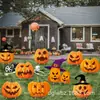 Decoración de Letrero para Jardín con Cabeza de Calabaza de Horror Transfronterizo, Señal para Césped Exterior, Jardín, Patio de Halloween