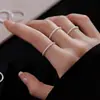 Anillo S999 de Plata Pura Geométrico Estilo Antiguo Liso para Mujer, Sensación de Lujo Ligero de Gama Alta, Anillos de Pareja Mate Personalizados al por Mayor