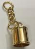 Cadena de metal desgaste cuero pequeño colgante campana tirador de ropa equipaje hueco plano colgante campana joyería colgante accesorios de ferretería